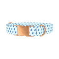 Blue Raindrop Dog Collar - metal rose gold