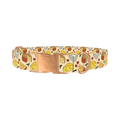 Cheese and Tomato Dog Collar - metal rose gold