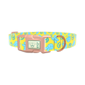 Peace Sign Dog Collar - plastic gold
