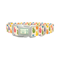 Peace Sign Pattern Dog Collar - plastic silver