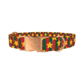 Christmas Stars and Stripes Dog Collar - metal rose gold