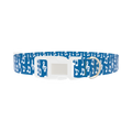 Musical Notes Dog Collar - plastic silver