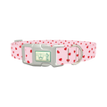 Red Heart Dog Collar - plastic silver
