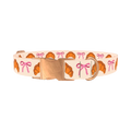 Croissant Bow Dog Collar - metal rose gold