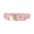 Musical Note Dog Collar - metal silver