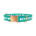 Key West Mile 0 Dog Collar - metal gold