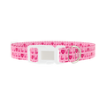 Valentine Heart Dog Collar - plastic silver