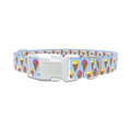 Colorful Ice Cream Cone Dog Collar - plastic rose gold