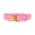 Shamrock Pattern Dog Collar - metal silver