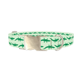 Crocodile Pattern Dog Collar - metal silver