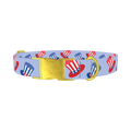 Patriotic Hat Dog Collar - metal gold