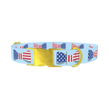 Patriotic Bowtie Dog Collar - metal gold