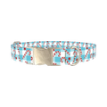 Candy Cane Star Dog Collar - metal silver