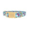 Woodland Mushroom Dog Collar - plastic gold