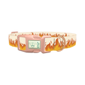 Fire Flame Dog Collar - plastic rose gold