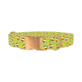 Shamrock Irish Bow Dog Collar - metal rose gold