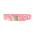 Floral Blossom Dog Collar - metal silver