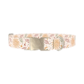 Bohemian Sun and Feather Dog Collar - metal silver