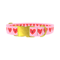 Kawaii Heart Faces Dog Collar - metal rose gold