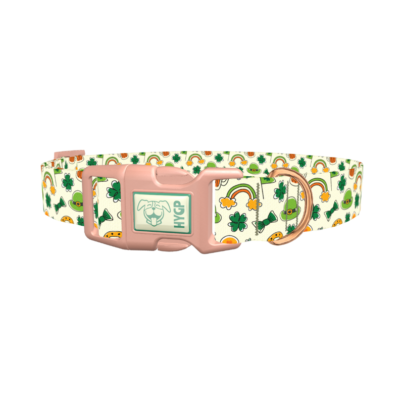 St. Patrick's Icon Dog Collar - plastic rose gold