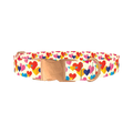 Winged Geometric Heart Dog Collar - metal rose gold
