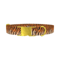 Tiger Stripe Dog Collar - metal gold