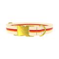 Retro Geometric Dog Collar - metal rose gold