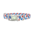 Patriotic Balloon Dog Collar - plastic silver