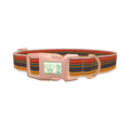 Autumn Stripes Dog Collar - plastic rose gold