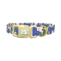 Floral Hydrangea Dog Collar - plastic gold