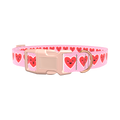 Kawaii Heart Faces Dog Collar - plastic gold