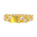 Toy Poodle Pattern Dog Collar - metal gold