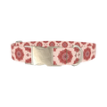 Mandala Pink Dog Collar - metal silver