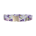 Abstract Splatter Dog Collar - metal silver
