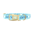 Peace Dove Dog Collar - plastic silver