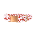 Lobster Pattern Dog Collar - metal rose gold