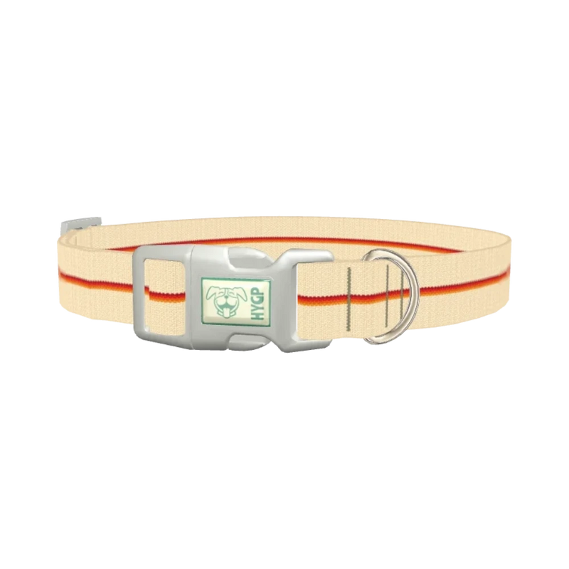 Geometric Hexagon Dog Collar - plastic silver