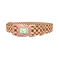 Geometric Cross Dog Collar - plastic rose gold