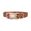 Geometric Cube Dog Collar - plastic rose gold