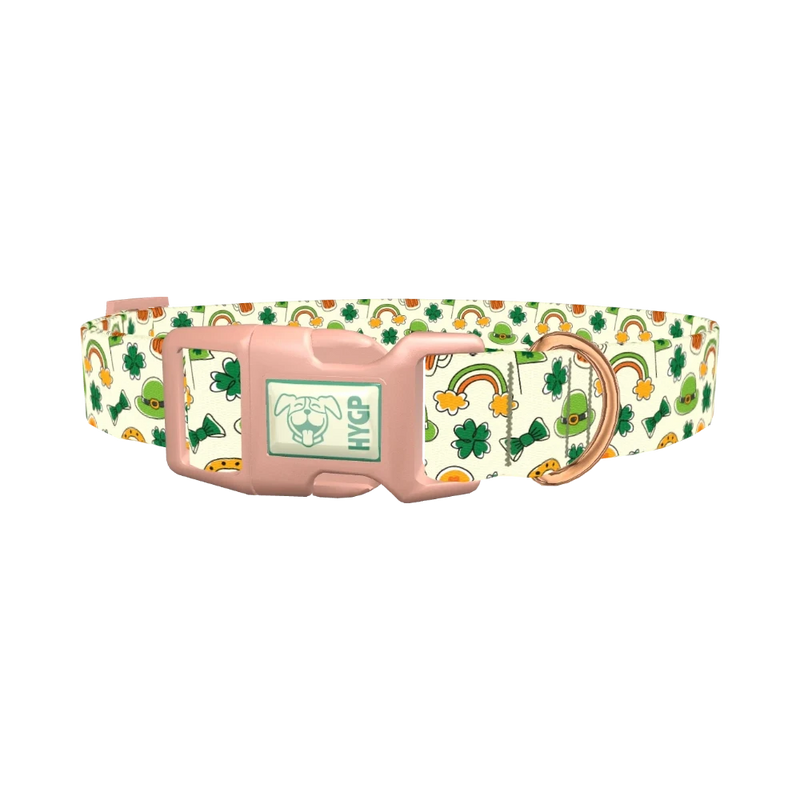 St. Patrick's Icon Dog Collar - plastic rose gold