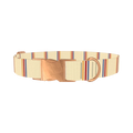 Hexagon Stripe 8870488211671 Dog Collar - metal rose gold