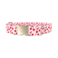 Heart Cherry Dog Collar - metal silver