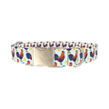 Rooster Sun Dog Collar - metal silver