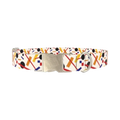 Geometric Abstract Dog Collar - metal silver