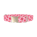 Floral Heart Dog Collar - metal silver