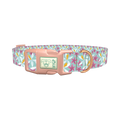 Tropical Orchid Dog Collar - plastic rose gold