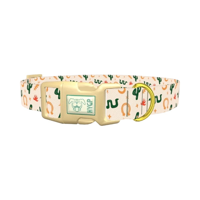 Desert Sunset Dog Collar - plastic gold