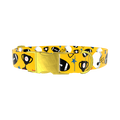 Yellow Football Trophy Dog Collar - metal gold