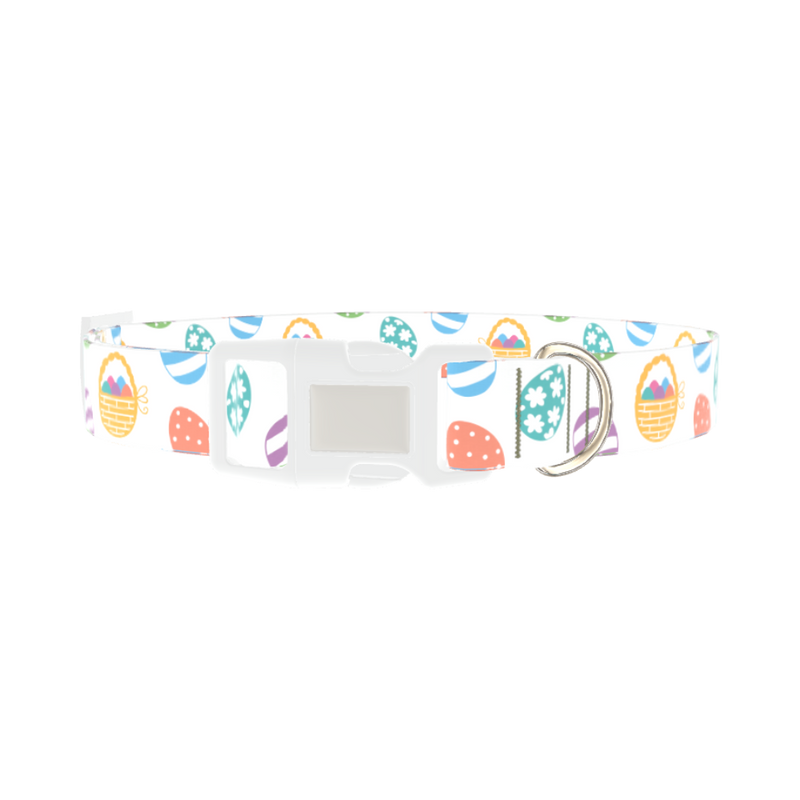 Easter Basket Dog Collar - plastic silver