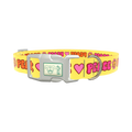 Peace Hippie Dog Collar - plastic rose gold